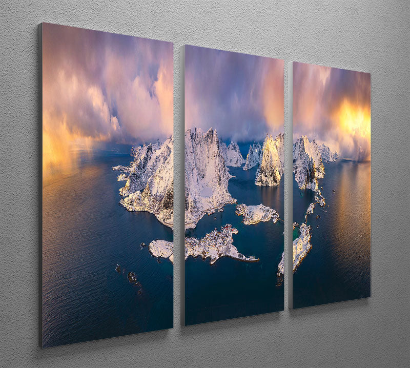 Good Morning, Lofoten 3 Split Panel Canvas Print - Canvas Art Rocks - 2