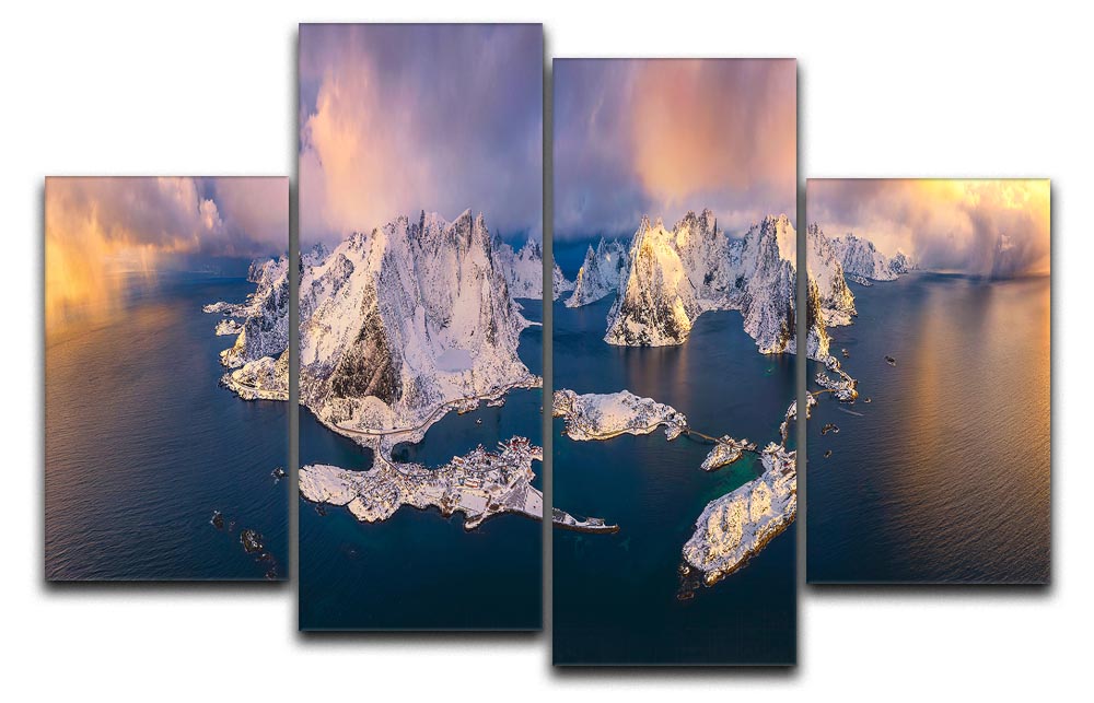 Good Morning, Lofoten 4 Split Panel Canvas - Canvas Art Rocks - 1
