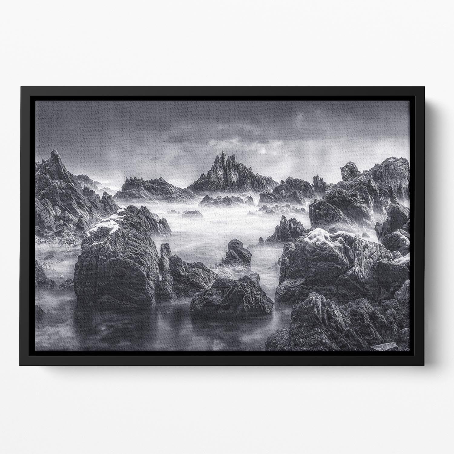 Rocky Seascape Floating Framed Canvas - Canvas Art Rocks - 2