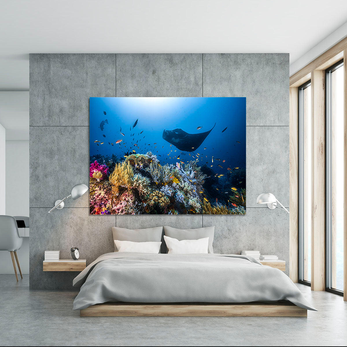 Manta Reef On The Reef Canvas Print or Poster - Canvas Art Rocks - 5