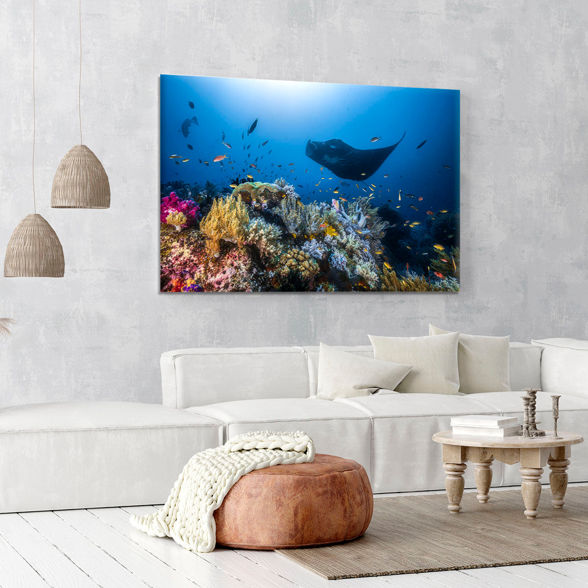 Manta Reef On The Reef Canvas Print or Poster - Canvas Art Rocks - 6