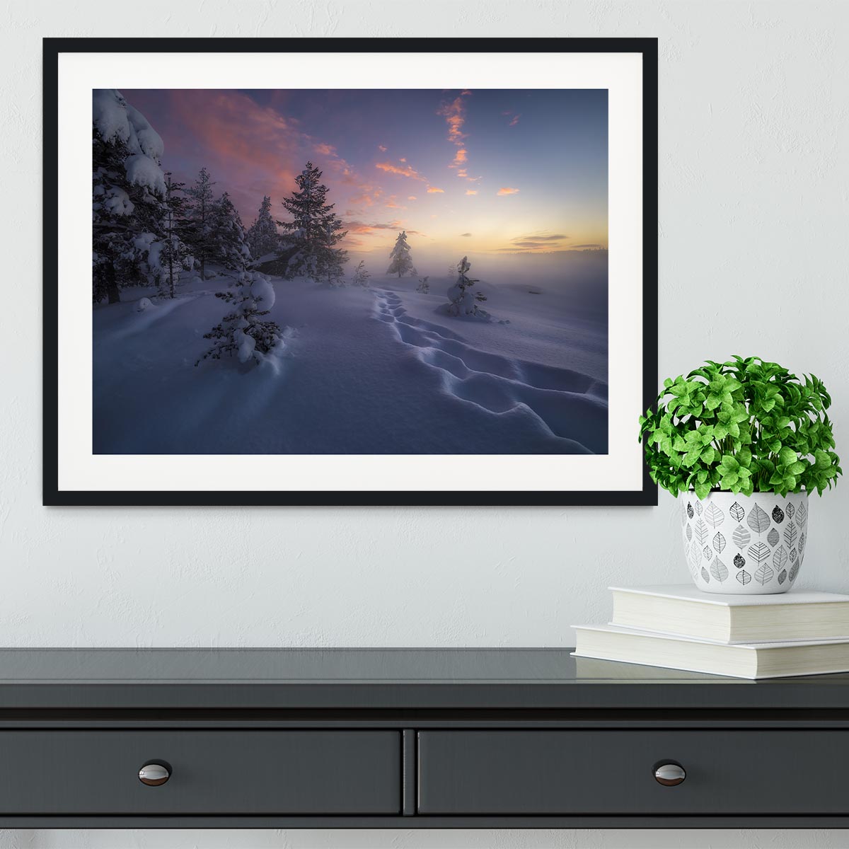 Winter Steps Framed Print - Canvas Art Rocks - 1