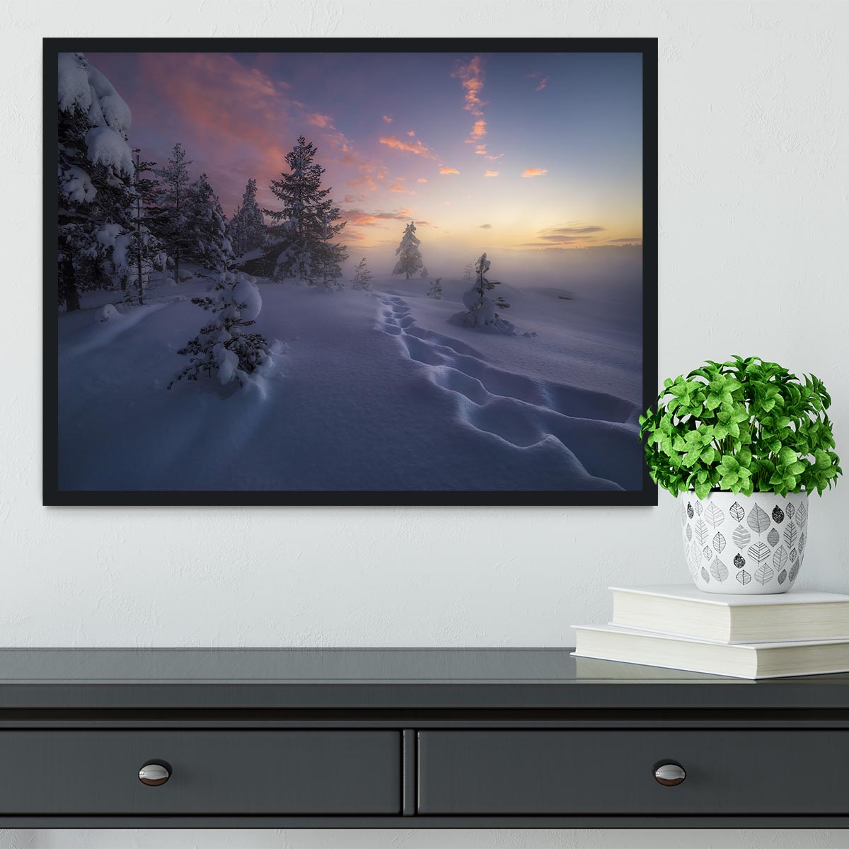 Winter Steps Framed Print - Canvas Art Rocks - 2