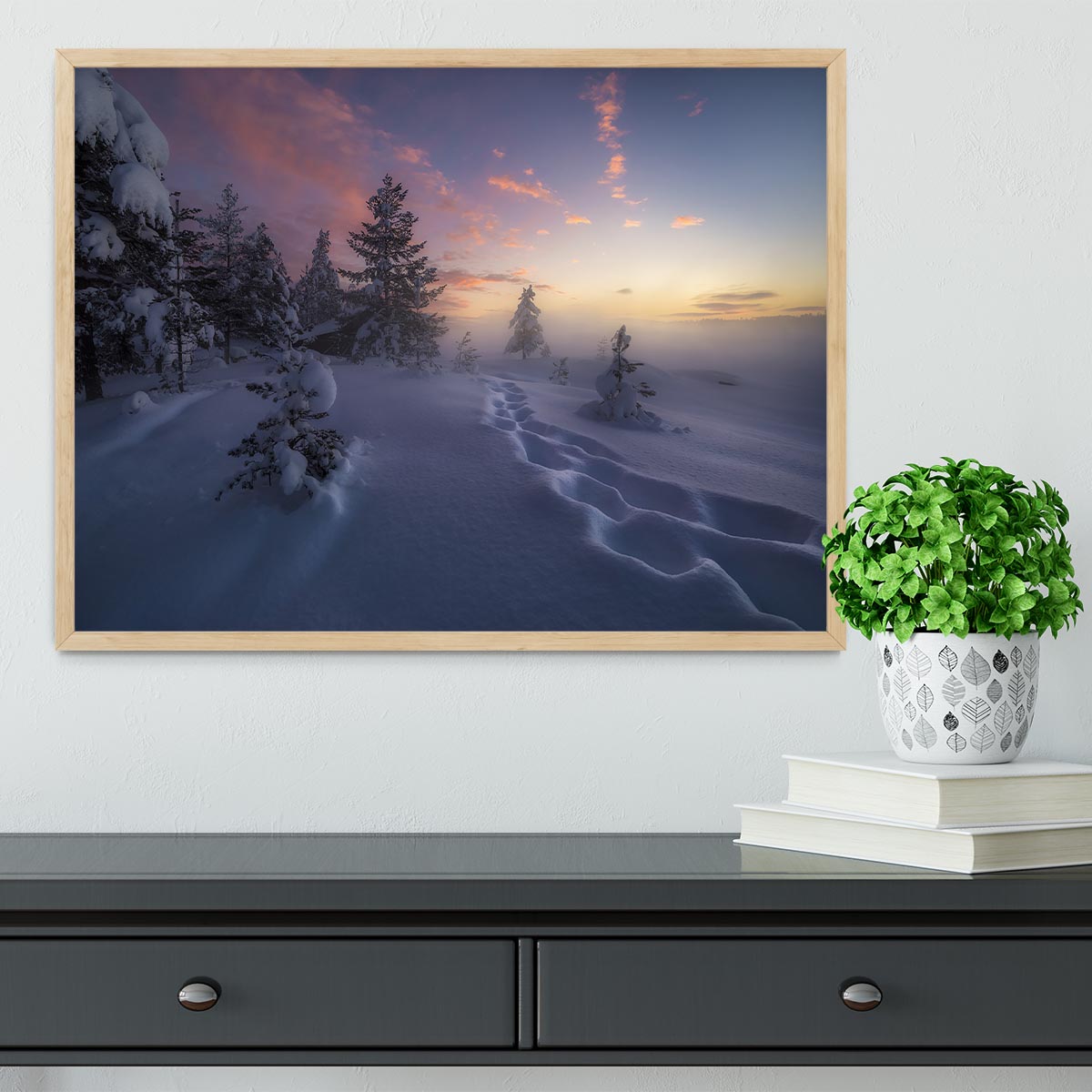 Winter Steps Framed Print - Canvas Art Rocks - 4