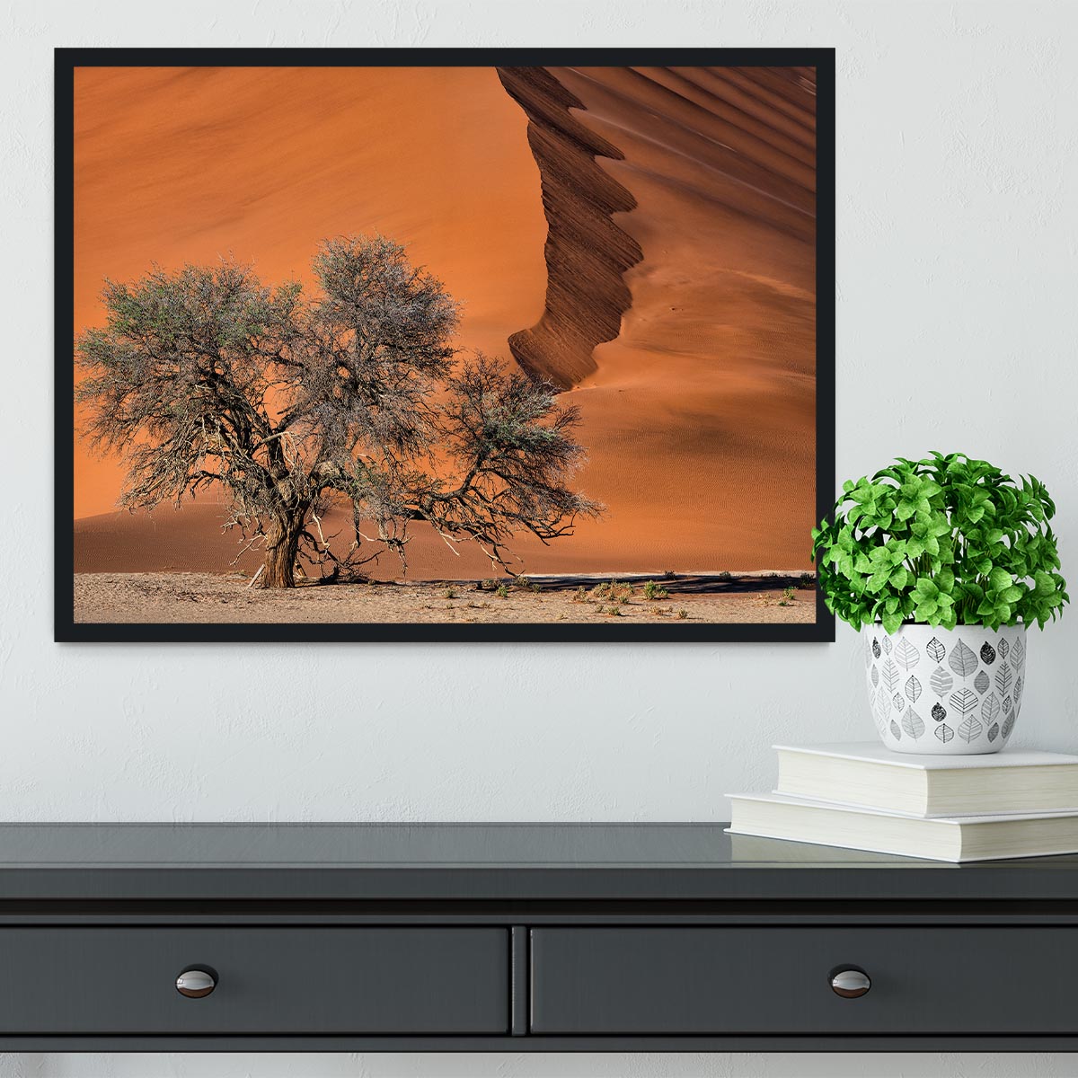 Acacia In The Desert Framed Print - Canvas Art Rocks - 2