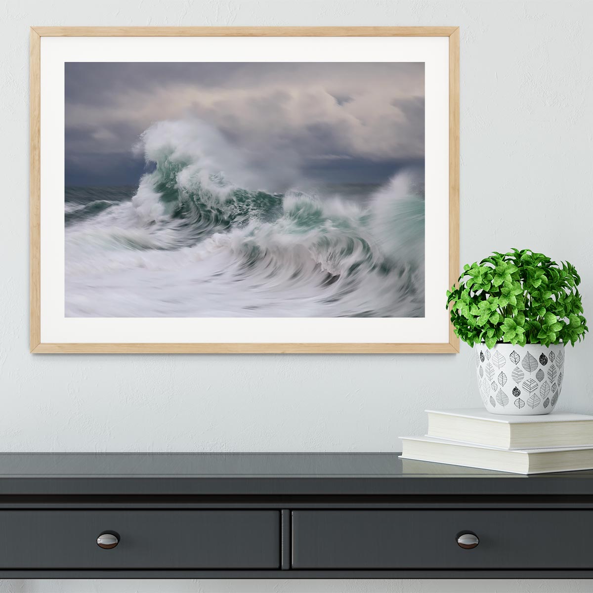 Wave Framed Print - Canvas Art Rocks - 3