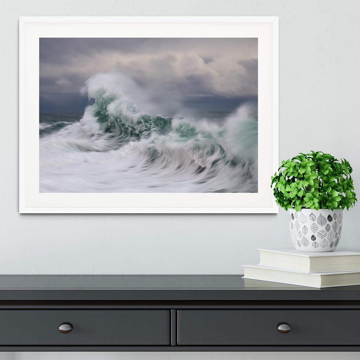 Wave Framed Print - Canvas Art Rocks - 5