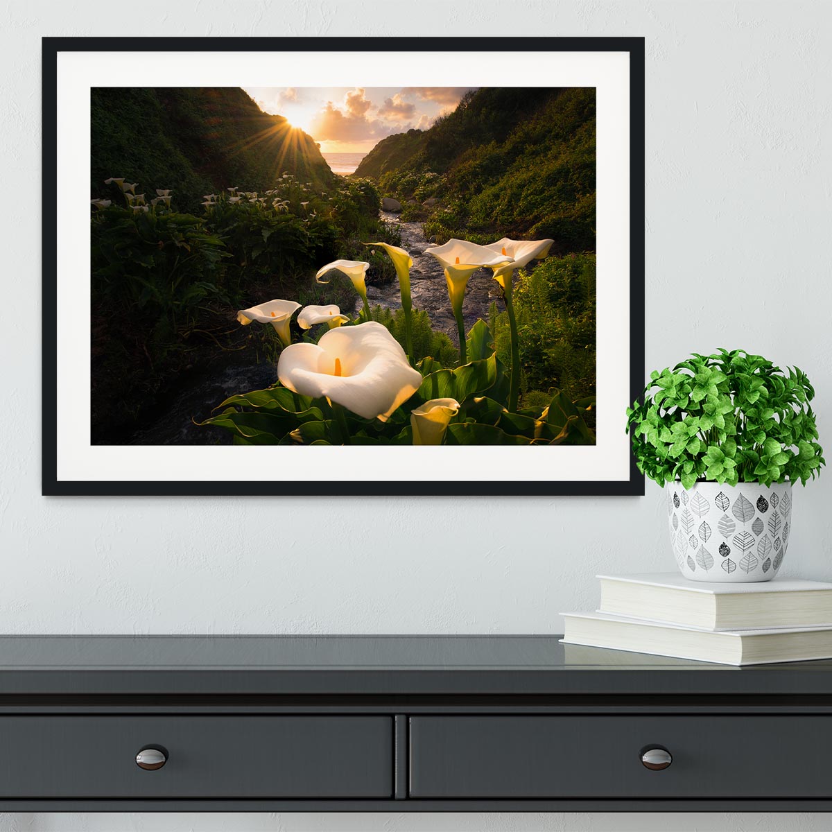 Calla Lily World Framed Print - Canvas Art Rocks - 1