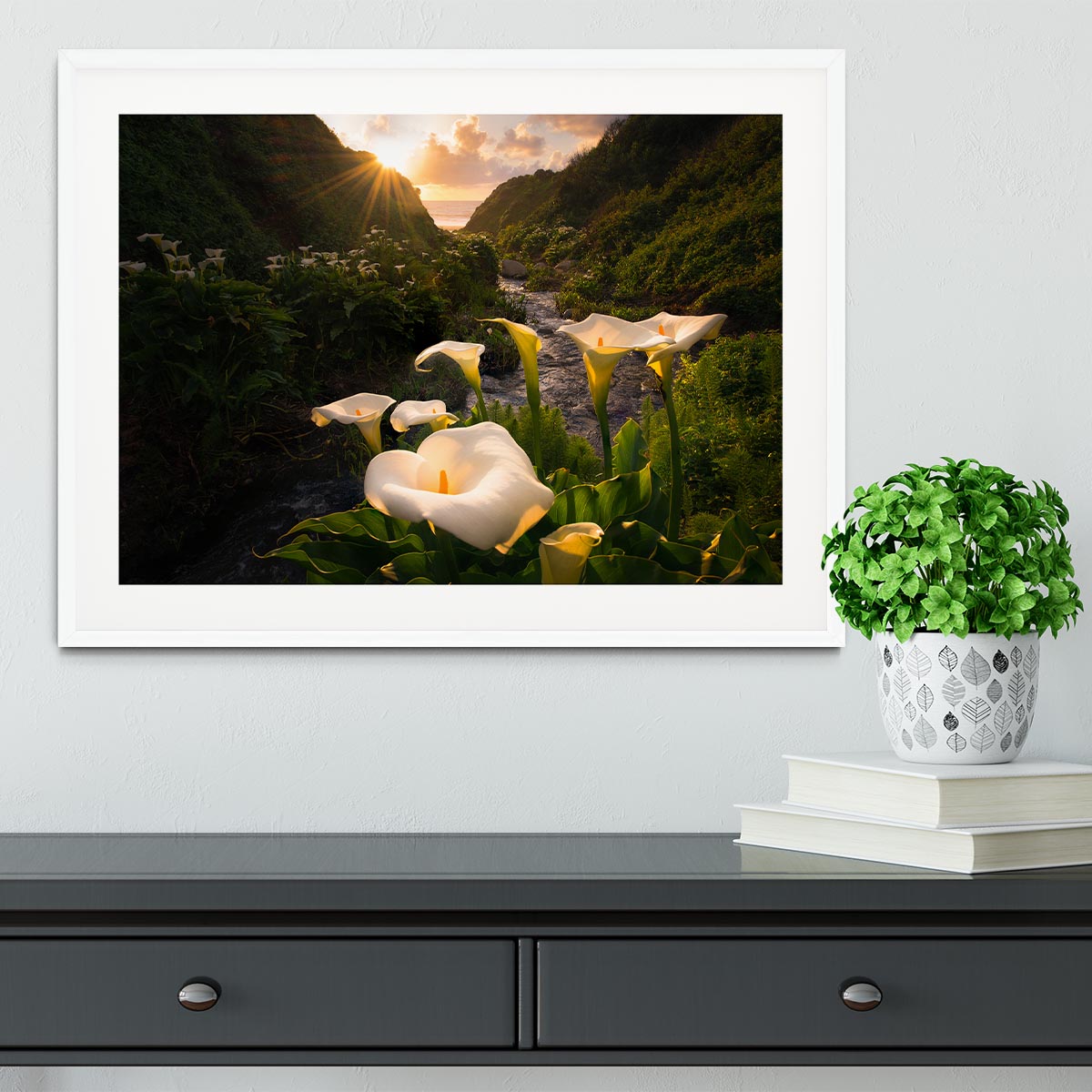 Calla Lily World Framed Print - Canvas Art Rocks - 5