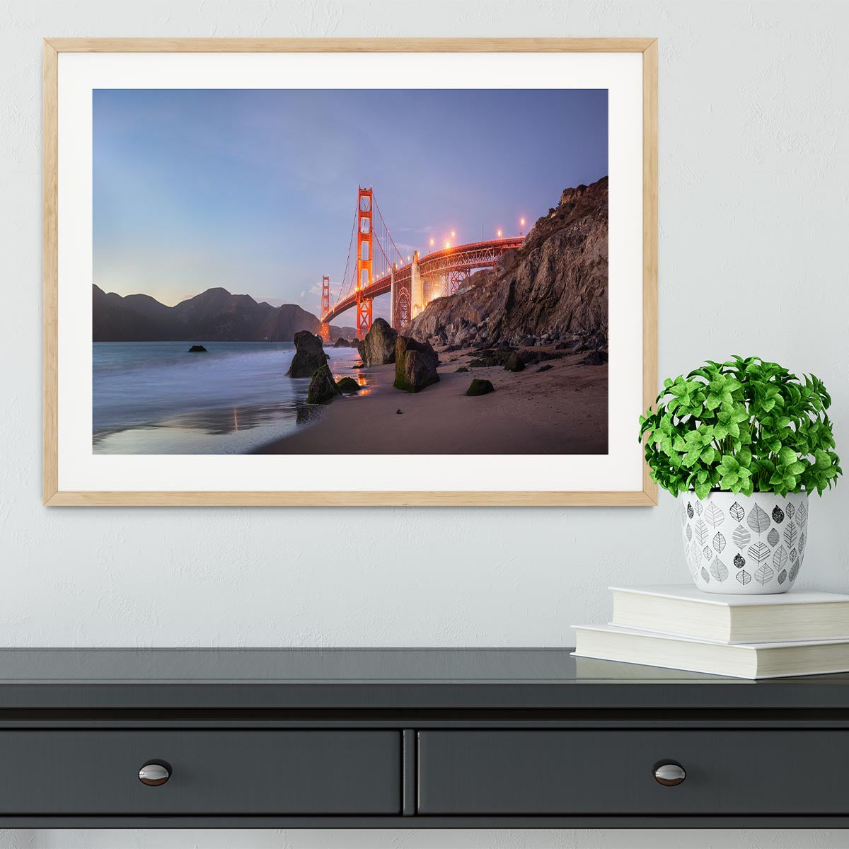 Sunset Bay Framed Print - Canvas Art Rocks - 3