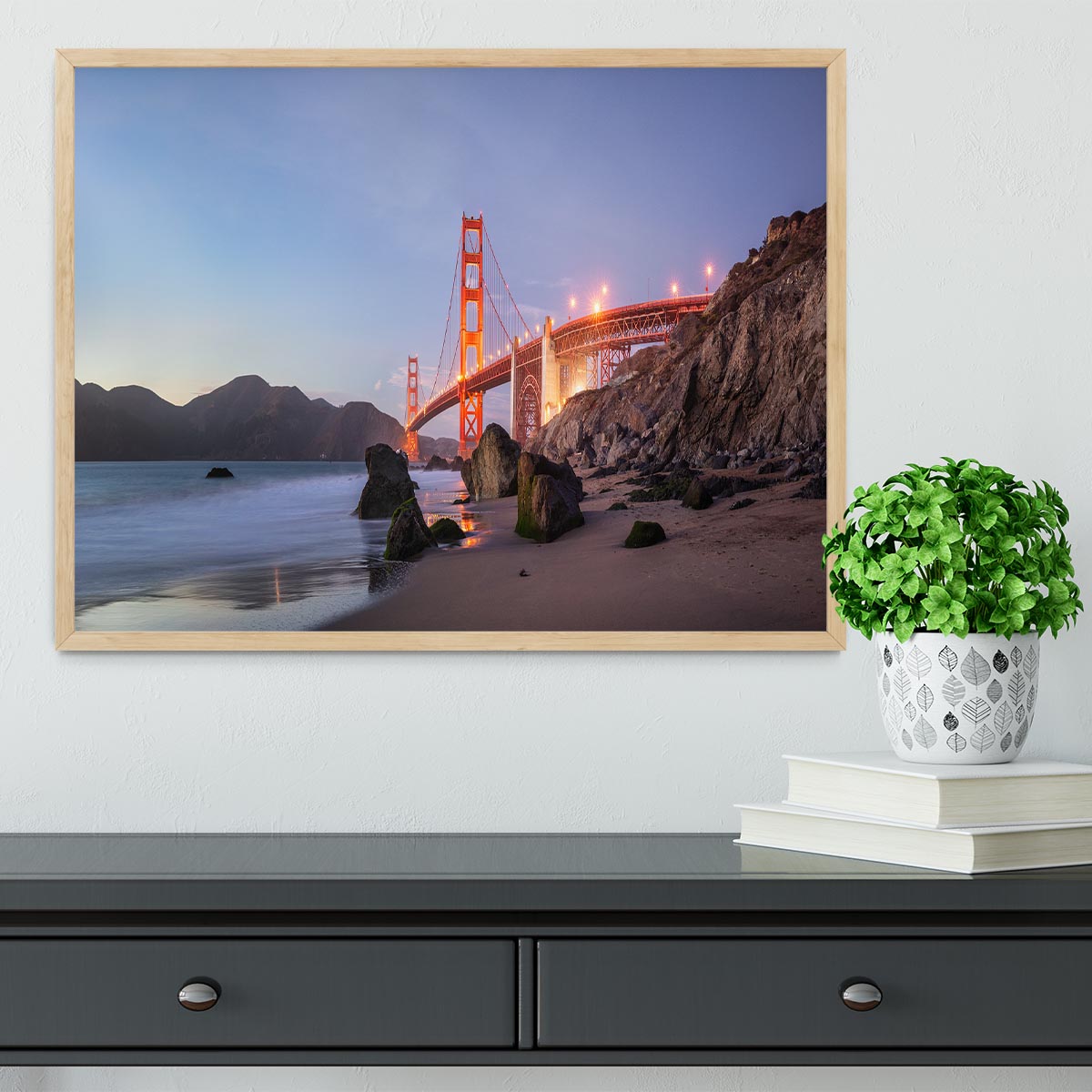 Sunset Bay Framed Print - Canvas Art Rocks - 4