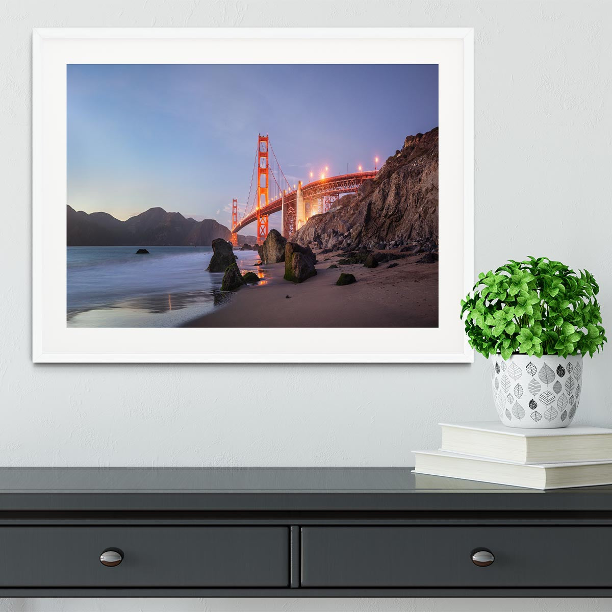 Sunset Bay Framed Print - Canvas Art Rocks - 5