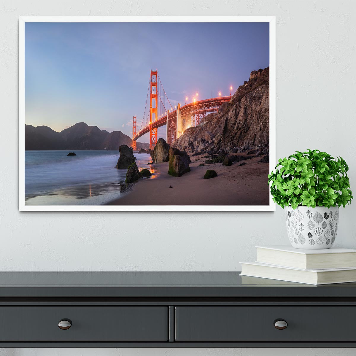 Sunset Bay Framed Print - Canvas Art Rocks -6