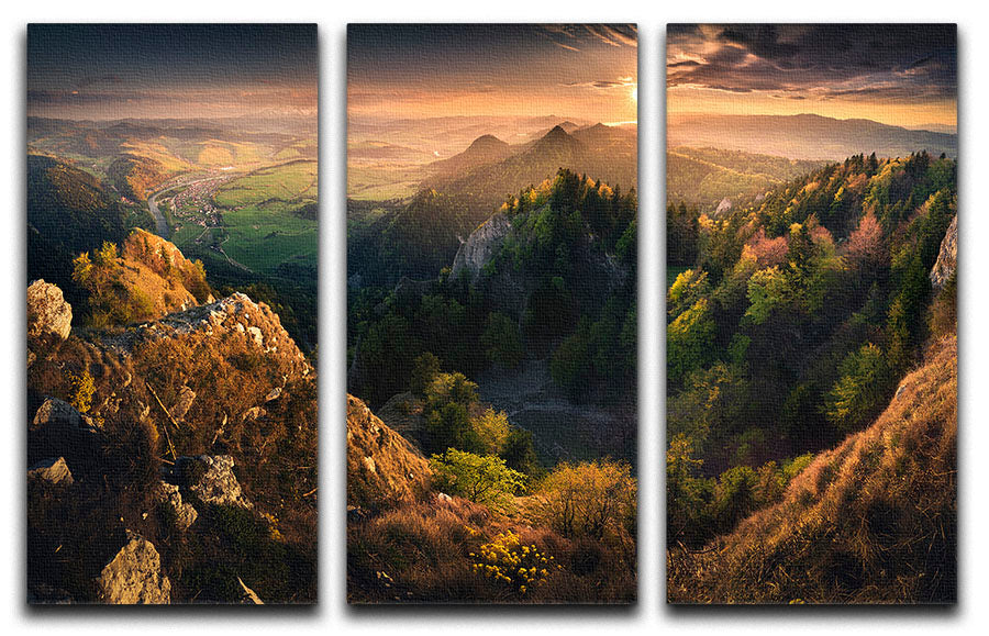 Trzy Korony Ii 3 Split Panel Canvas Print - Canvas Art Rocks - 1