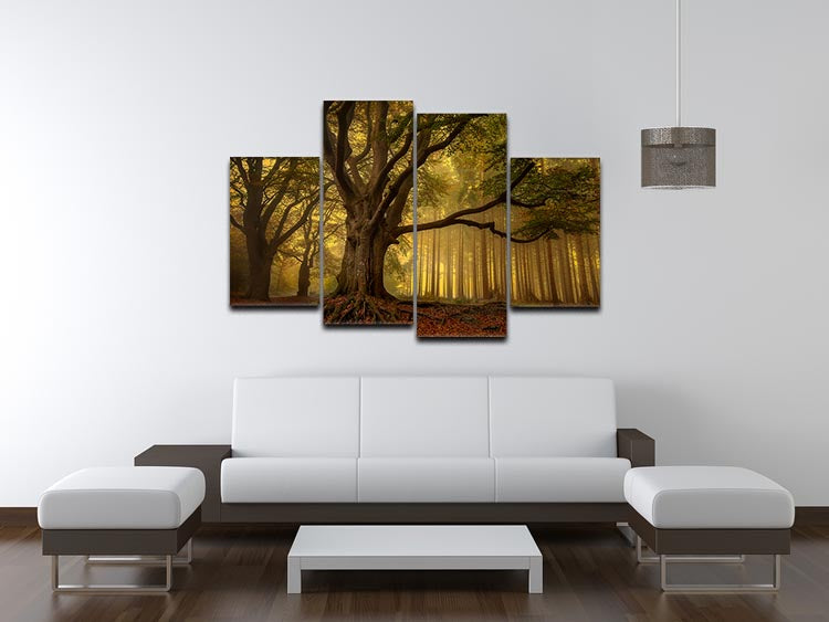 Old Tree 4 Split Panel Canvas - Canvas Art Rocks - 3