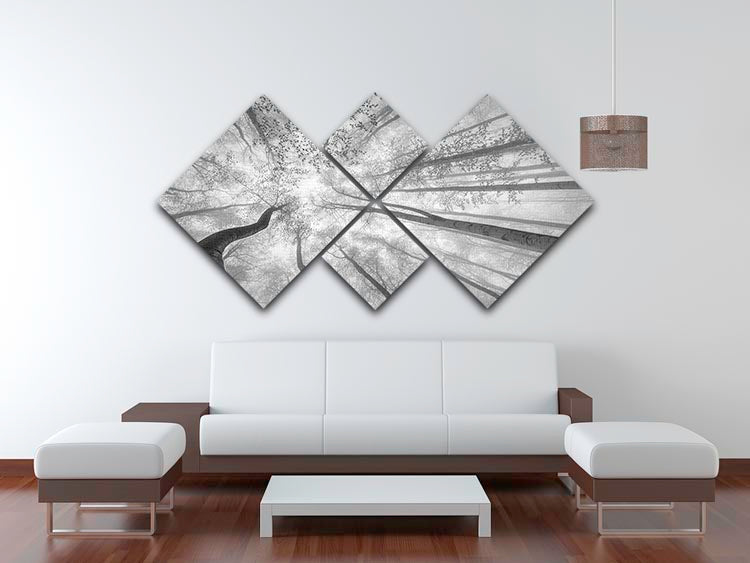 Spring Crown Of Trees 4 Square Multi Panel Canvas - Canvas Art Rocks - 3