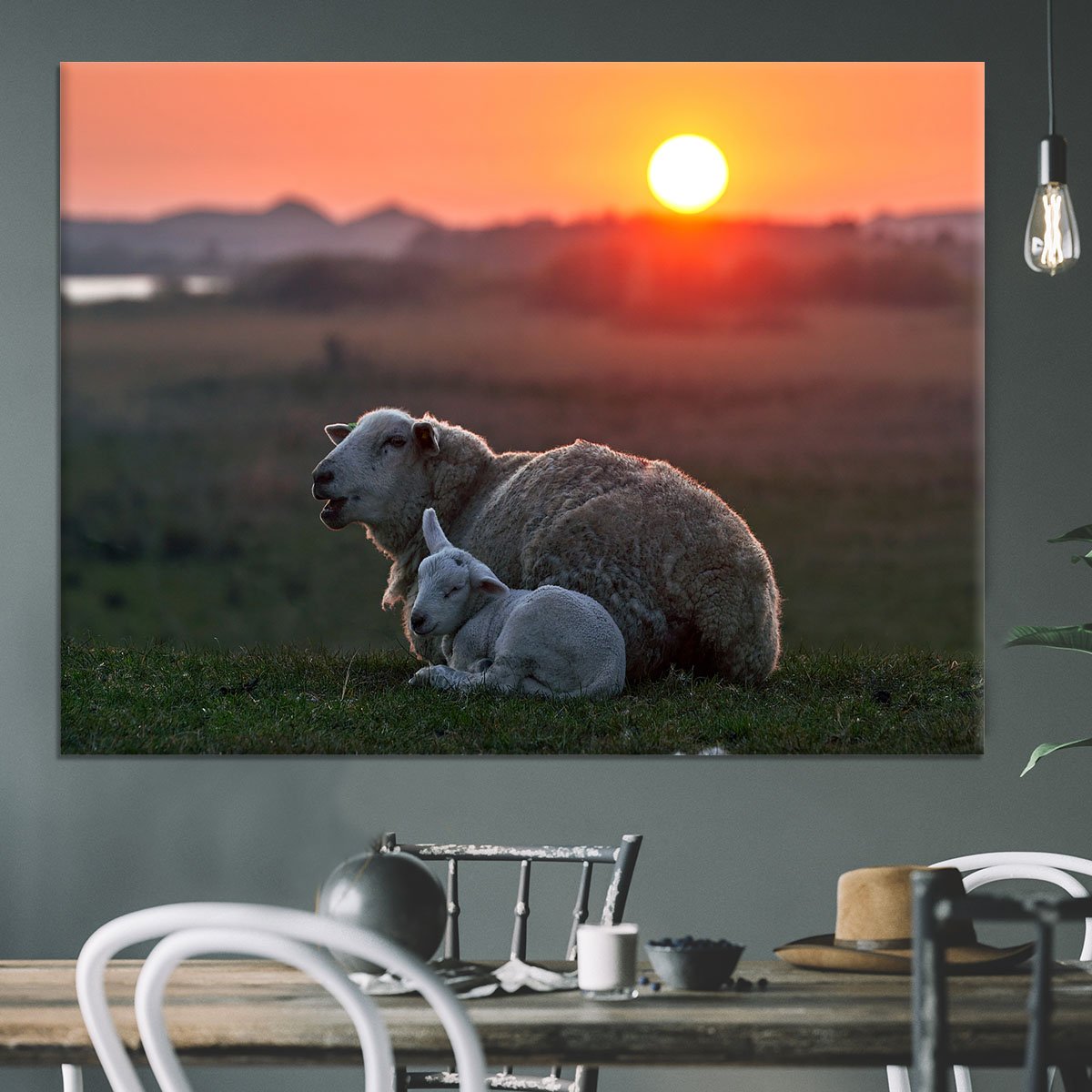 Sleep well Sheep Canvas Print or Poster - Canvas Art Rocks - 3