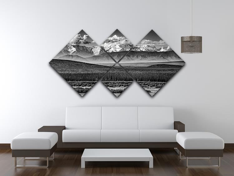 The Alaskan Range 4 Square Multi Panel Canvas - Canvas Art Rocks - 3