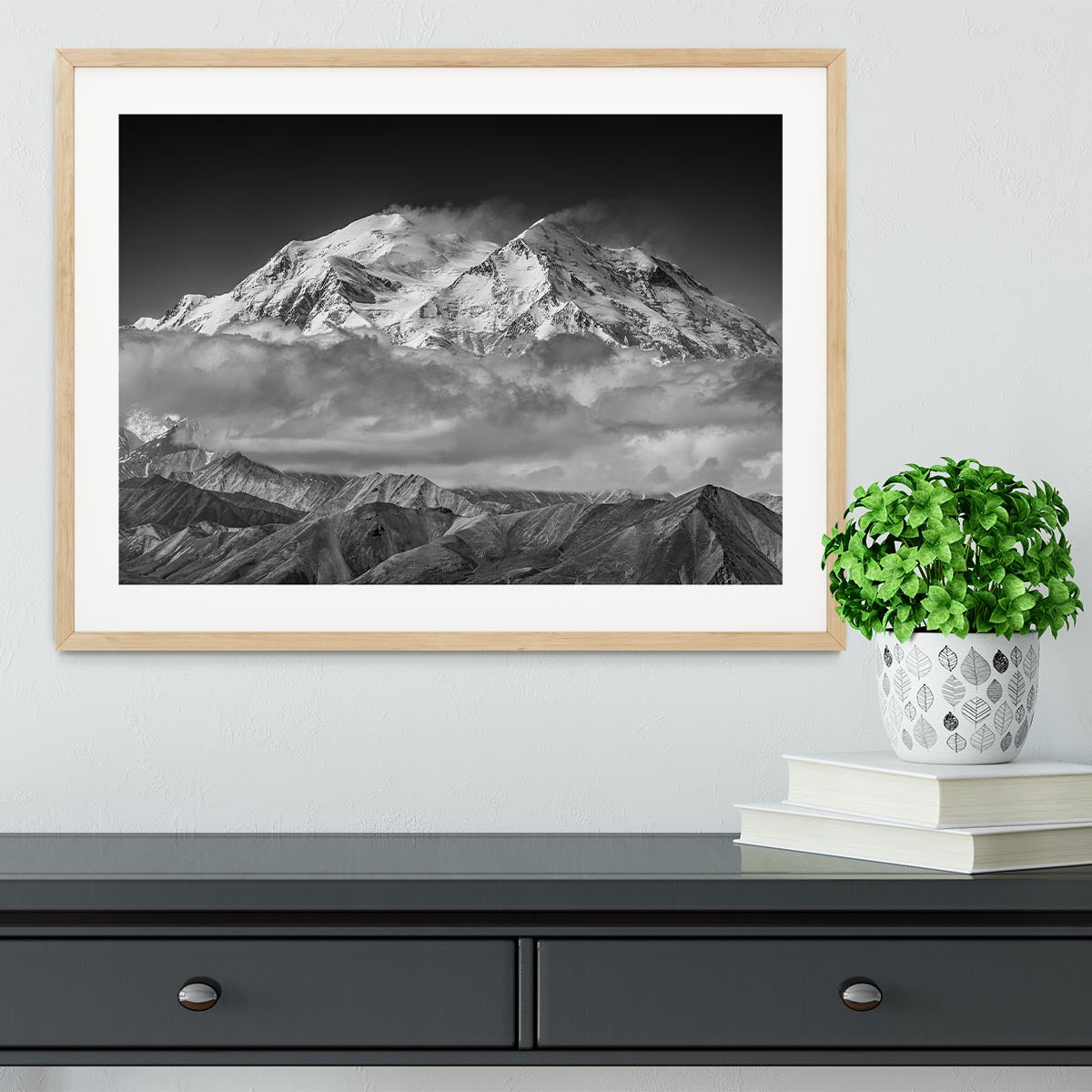 Denali From The Opposing Ridge Line Framed Print - Canvas Art Rocks - 3