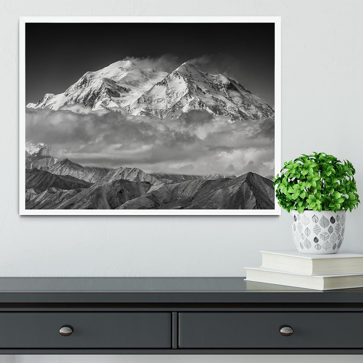 Denali From The Opposing Ridge Line Framed Print - Canvas Art Rocks -6