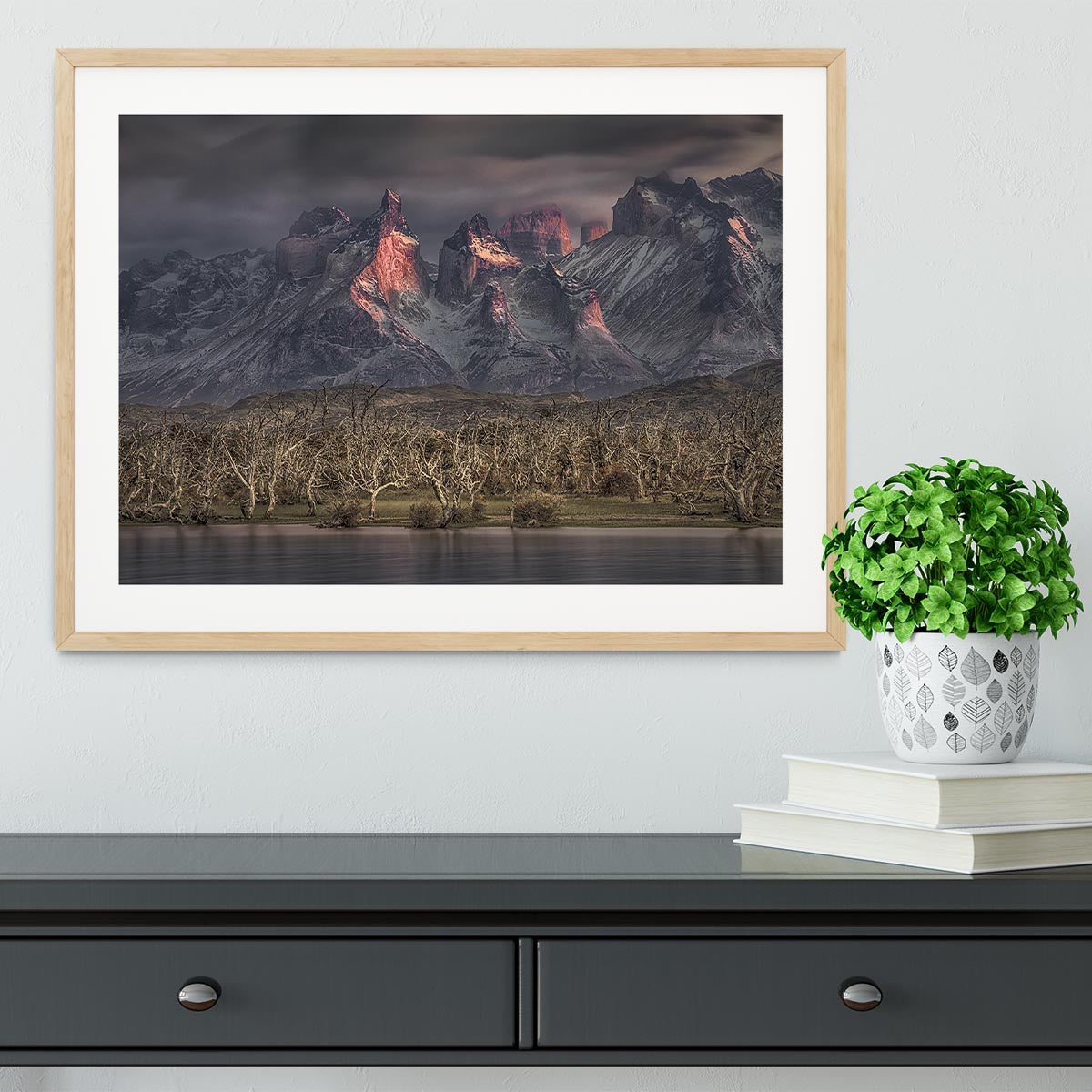 Below The Peaks Of Patagonia Framed Print - Canvas Art Rocks - 3