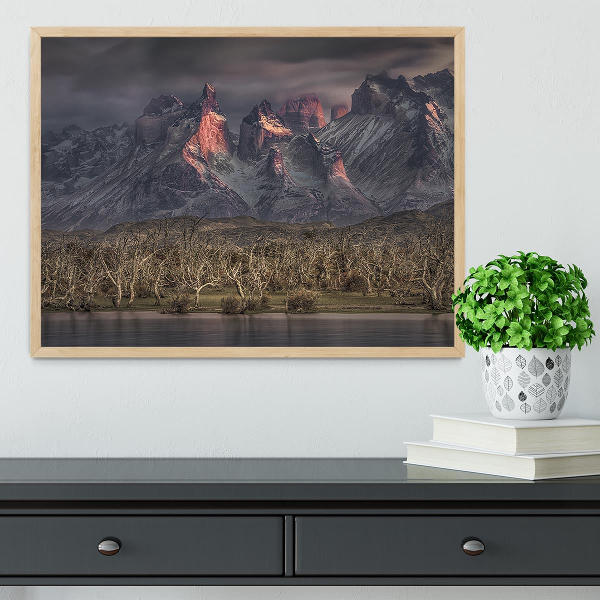 Below The Peaks Of Patagonia Framed Print - Canvas Art Rocks - 4