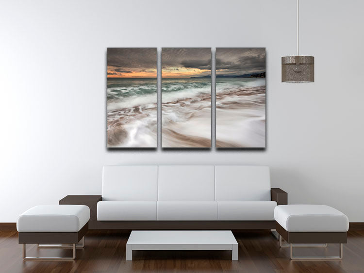The Sea 3 Split Panel Canvas Print - Canvas Art Rocks - 3