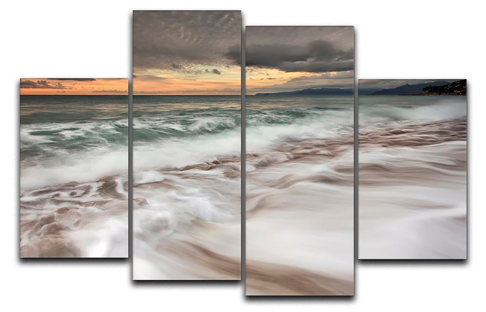 The Sea 4 Split Panel Canvas - Canvas Art Rocks - 1