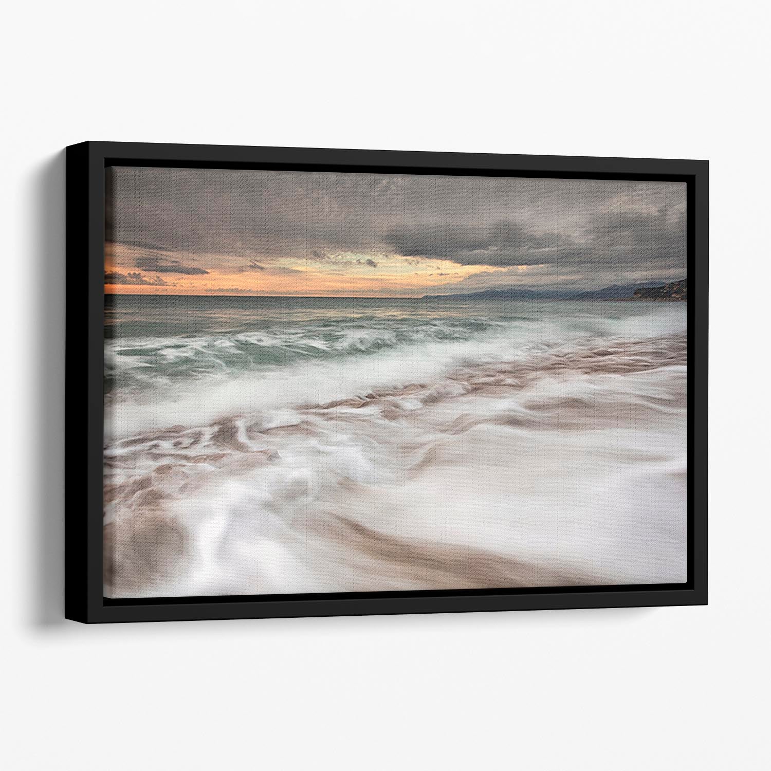 The Sea Floating Framed Canvas - Canvas Art Rocks - 1
