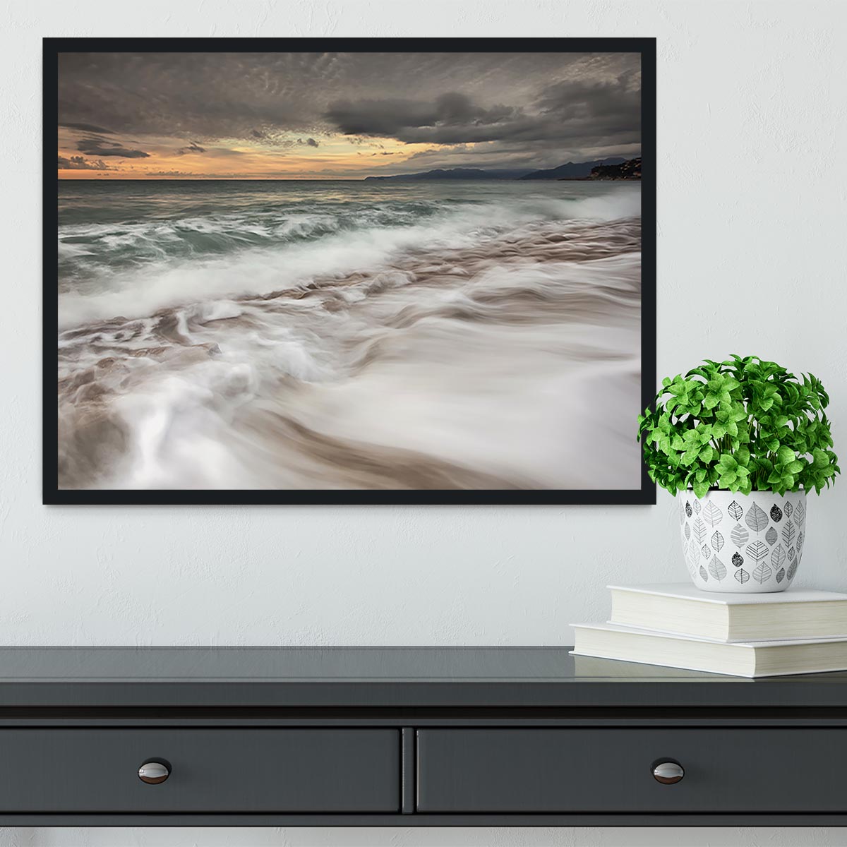 The Sea Framed Print - Canvas Art Rocks - 2