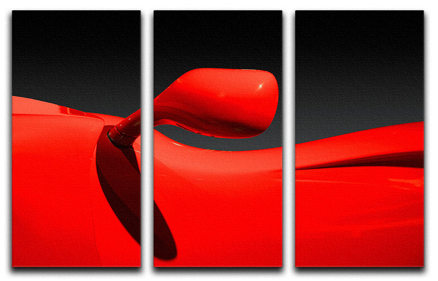 Red Car 3 Split Panel Canvas Print - Canvas Art Rocks - 1
