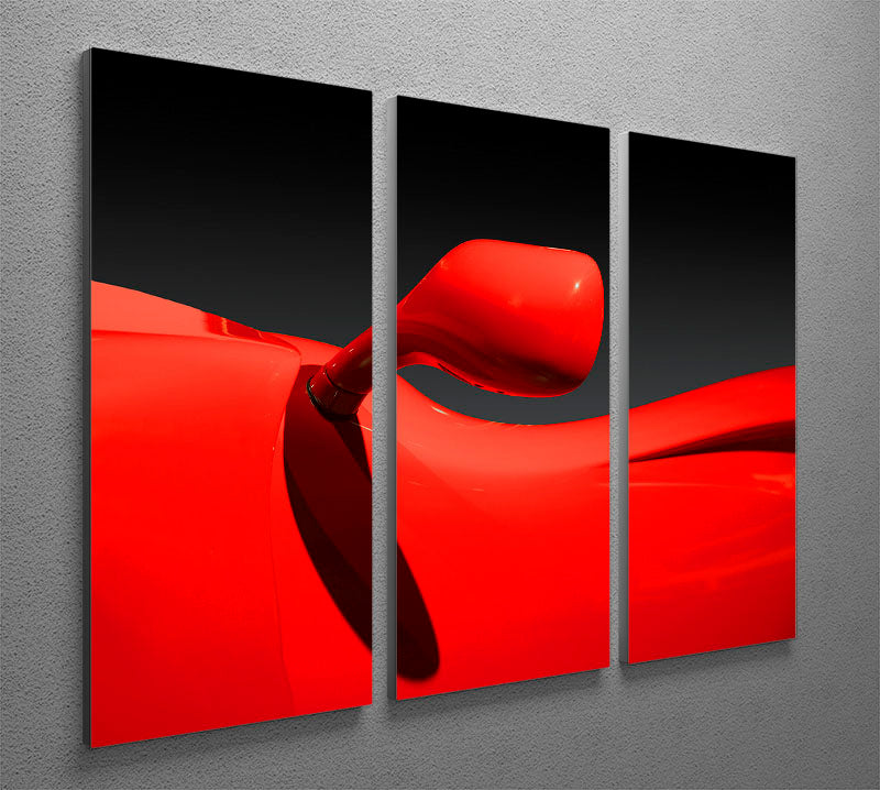 Red Car 3 Split Panel Canvas Print - Canvas Art Rocks - 2