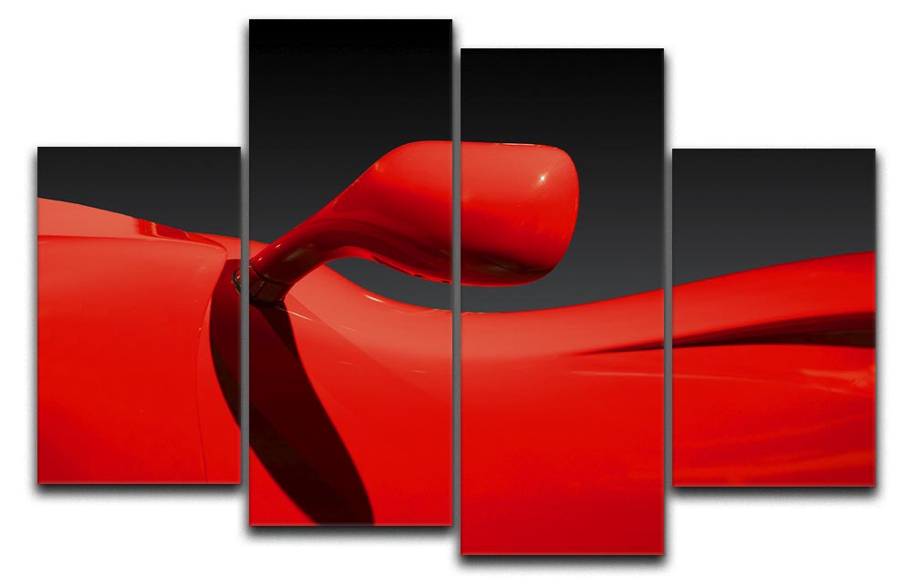 Red Car 4 Split Panel Canvas - Canvas Art Rocks - 1