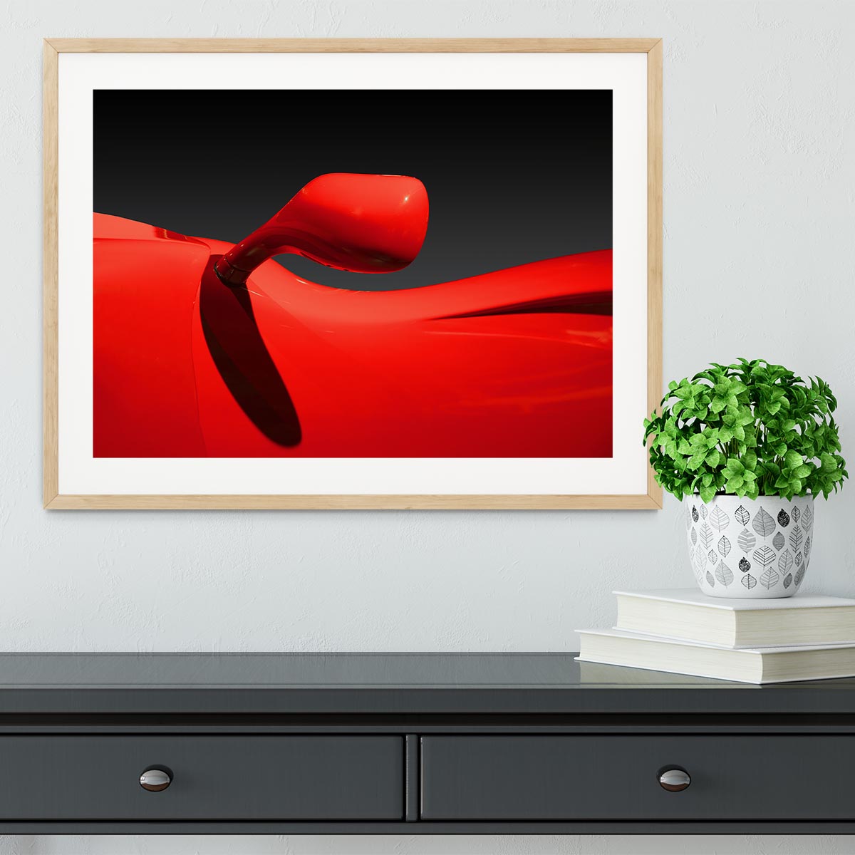Red Car Framed Print - Canvas Art Rocks - 3