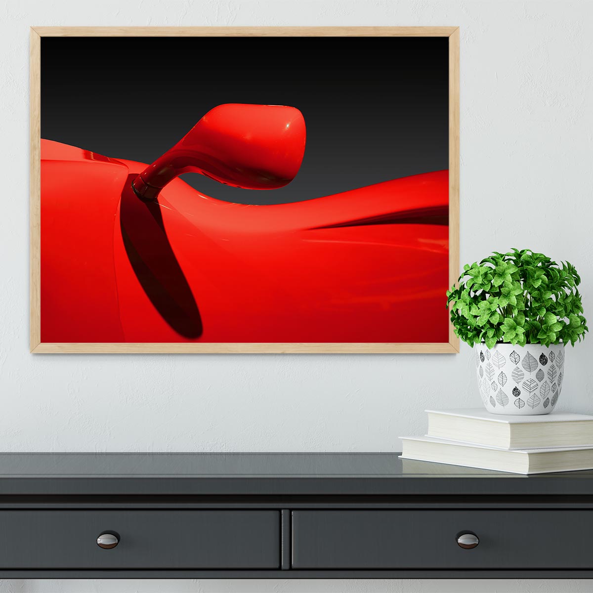 Red Car Framed Print - Canvas Art Rocks - 4