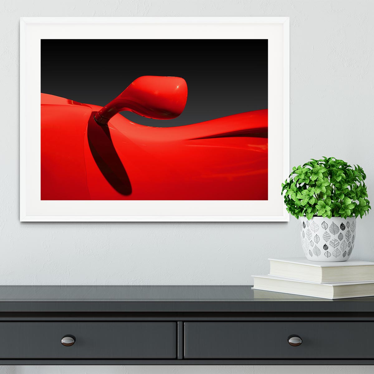 Red Car Framed Print - Canvas Art Rocks - 5