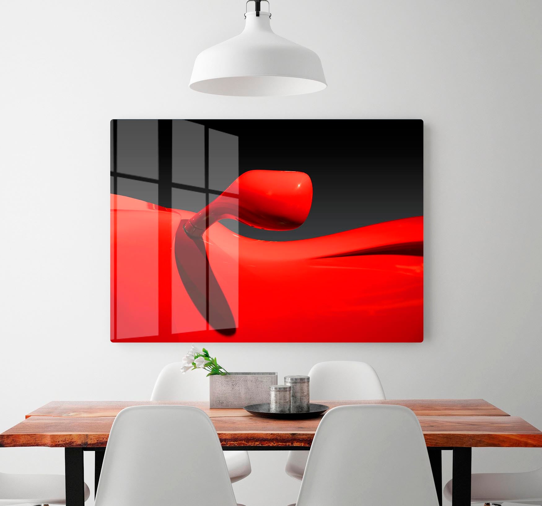Red Car HD Metal Print - Canvas Art Rocks - 2