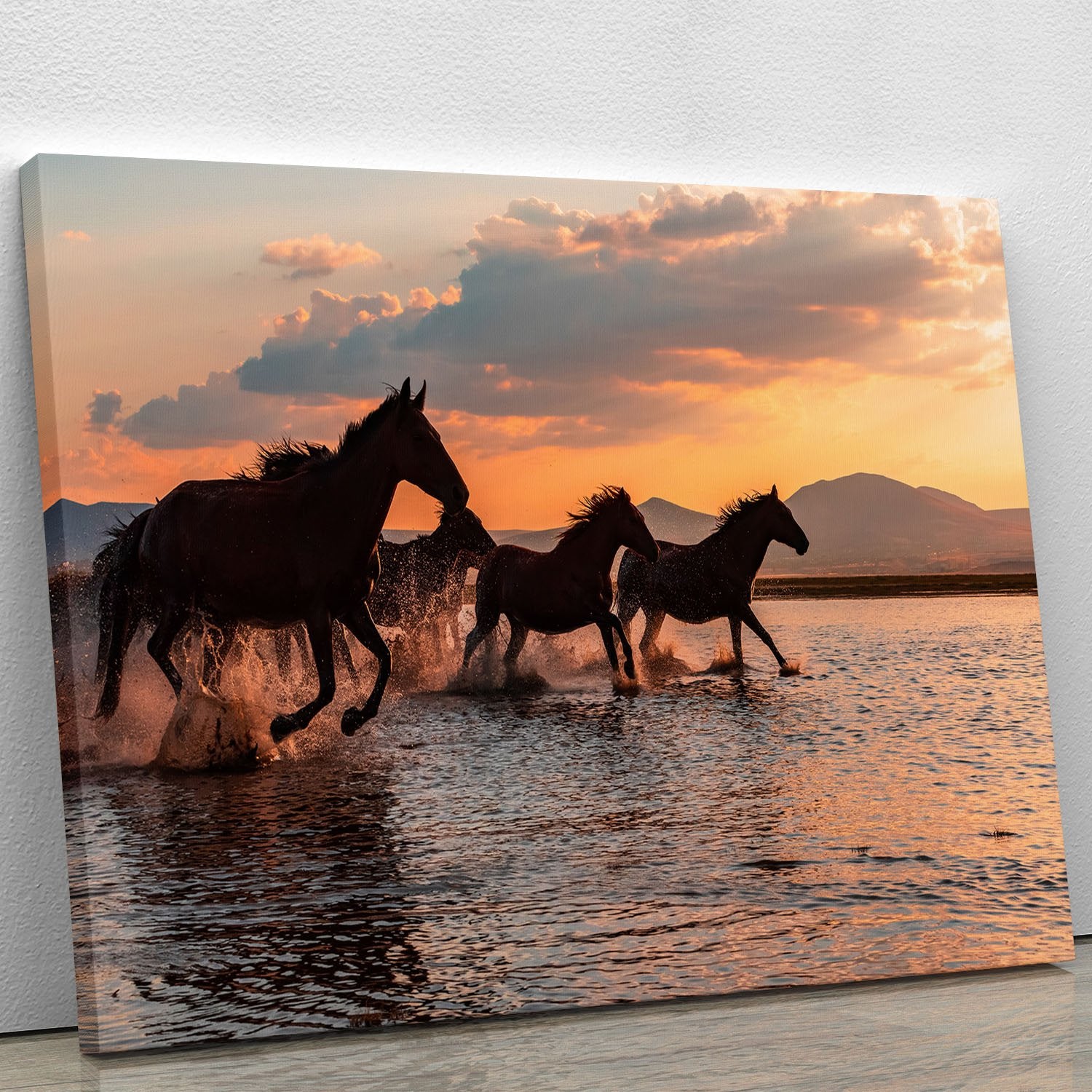 Water Horses Canvas Print or Poster - Canvas Art Rocks - 1