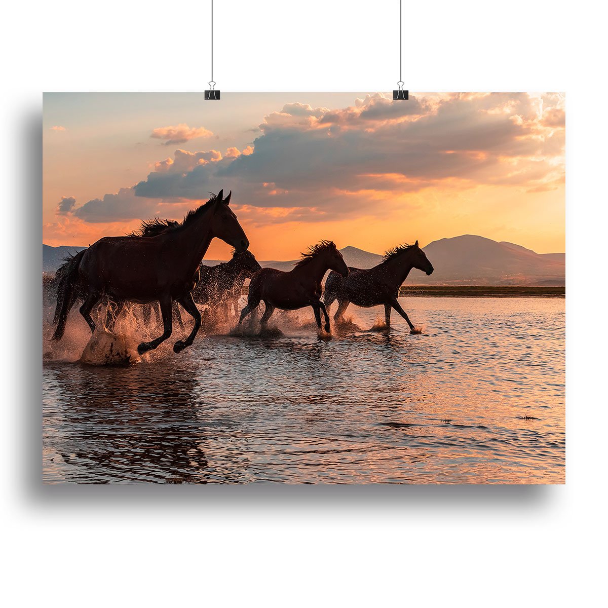 Water Horses Canvas Print or Poster - Canvas Art Rocks - 2