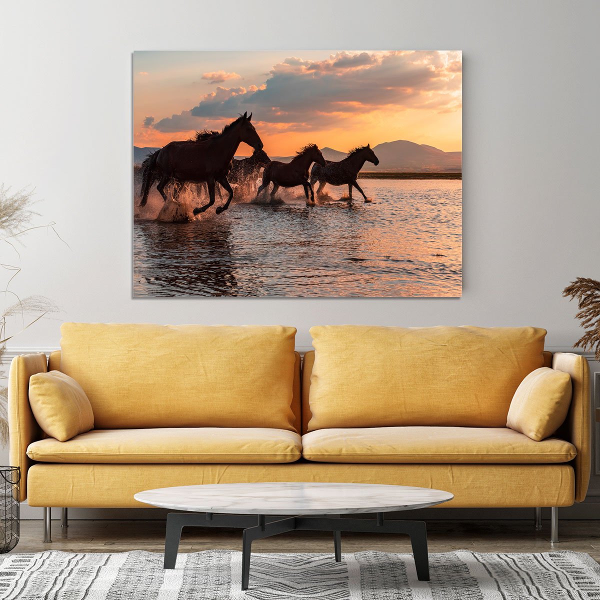 Water Horses Canvas Print or Poster - Canvas Art Rocks - 4