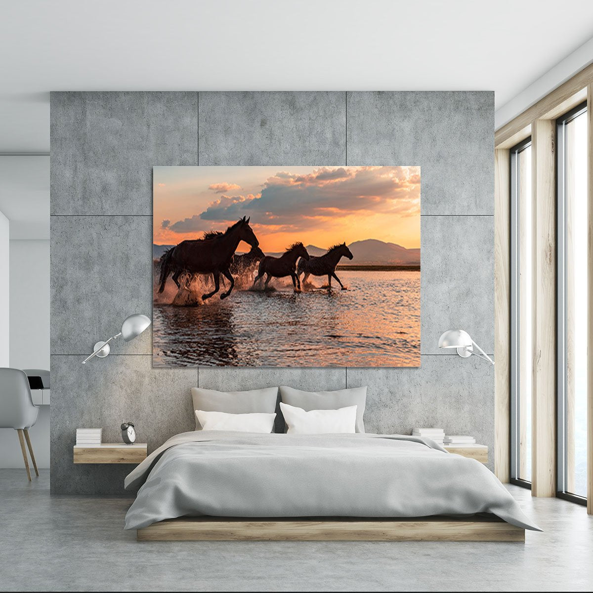 Water Horses Canvas Print or Poster - Canvas Art Rocks - 5