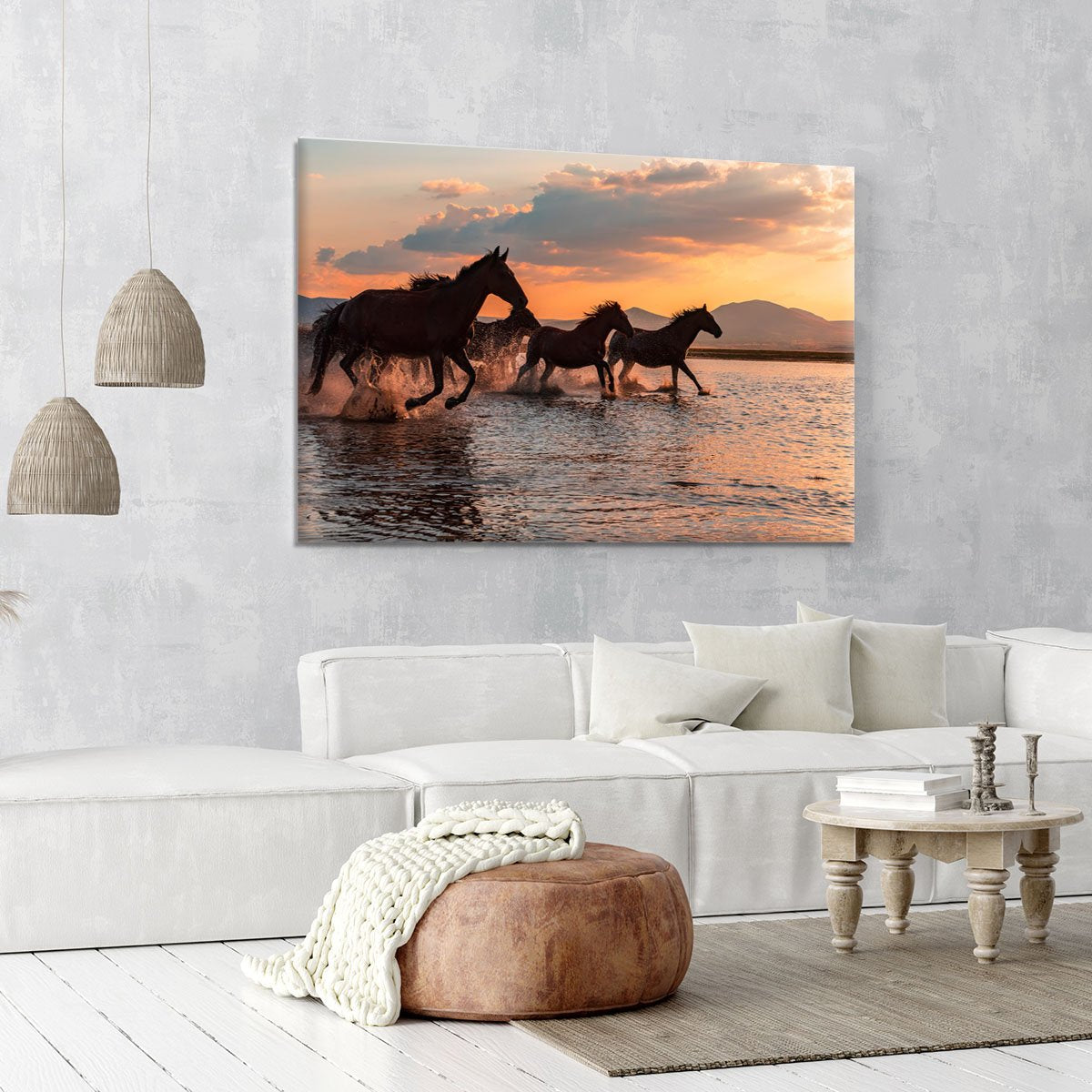 Water Horses Canvas Print or Poster - Canvas Art Rocks - 6