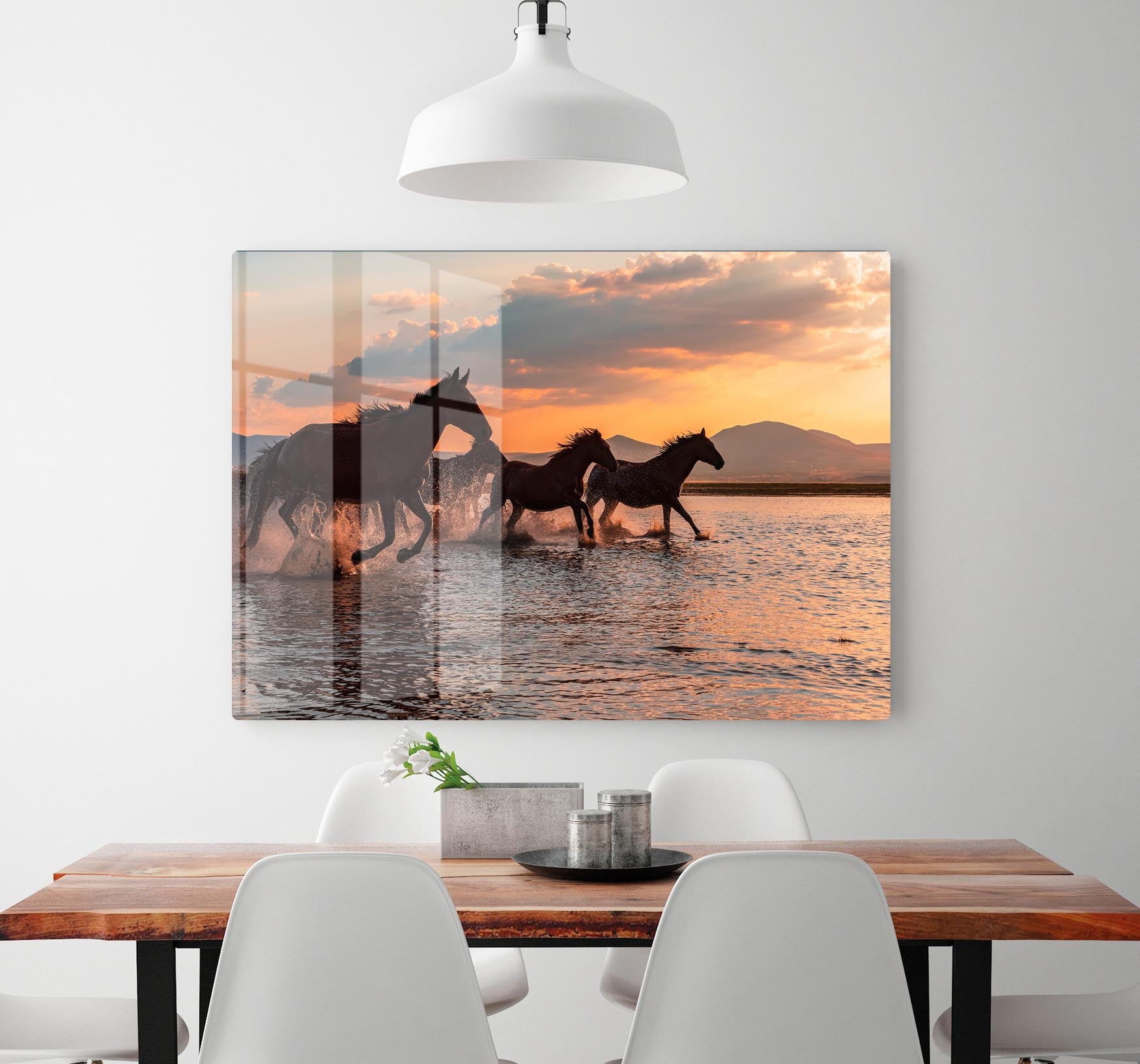 Water Horses HD Metal Print - Canvas Art Rocks - 2
