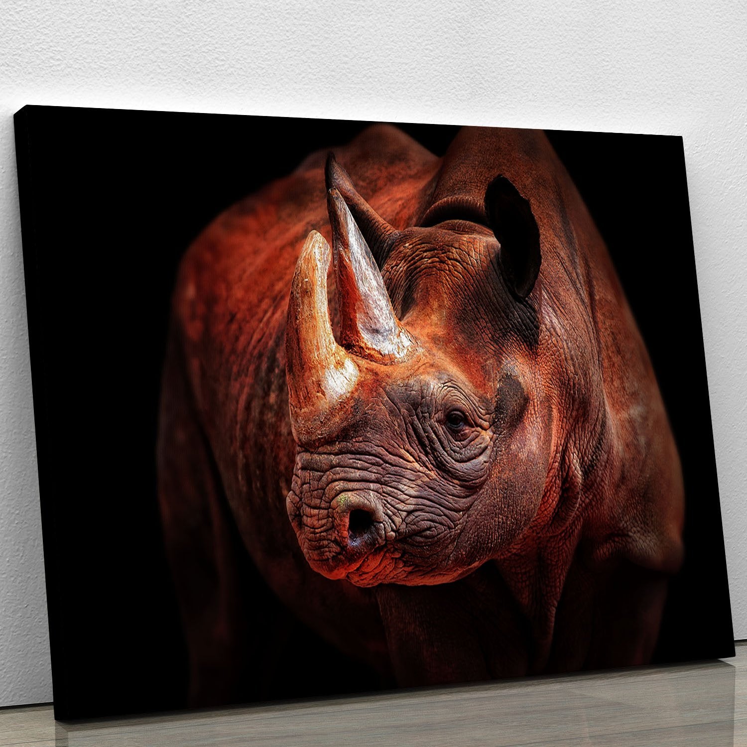Rhino Posing Canvas Print or Poster - Canvas Art Rocks - 1