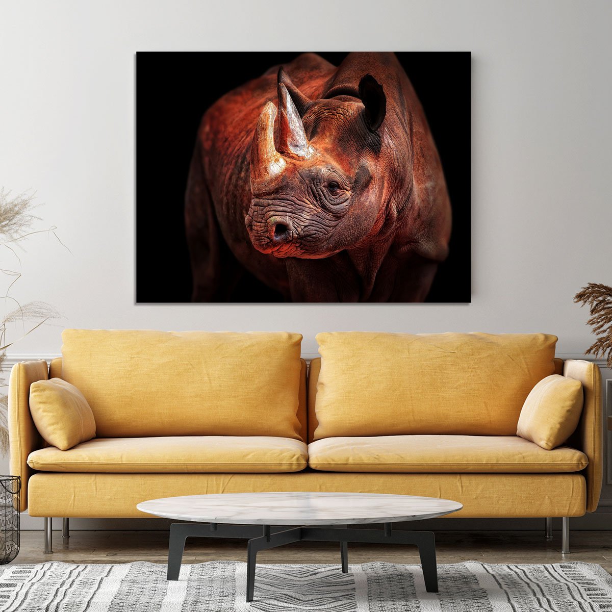 Rhino Posing Canvas Print or Poster - Canvas Art Rocks - 4