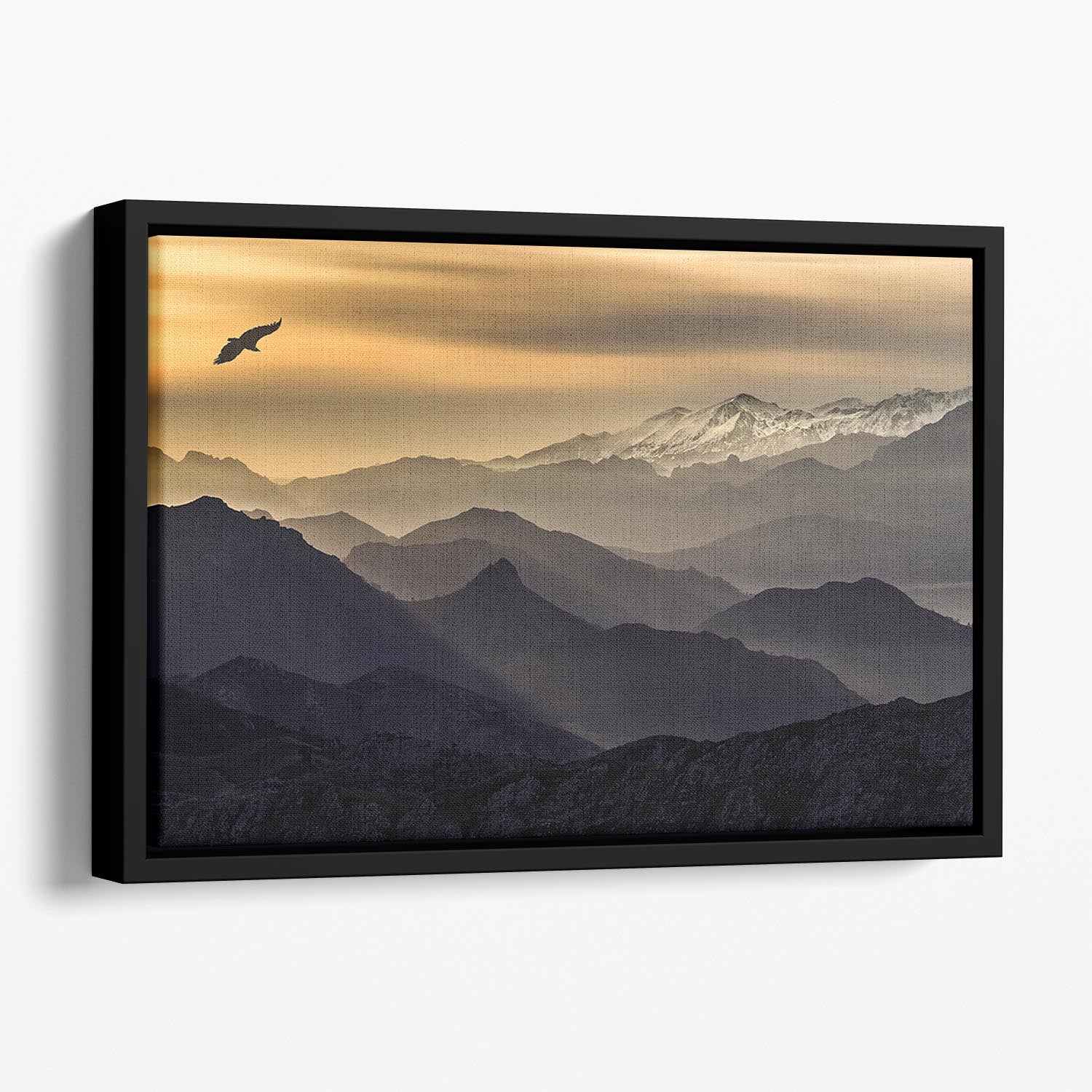 Layers Floating Framed Canvas - Canvas Art Rocks - 1
