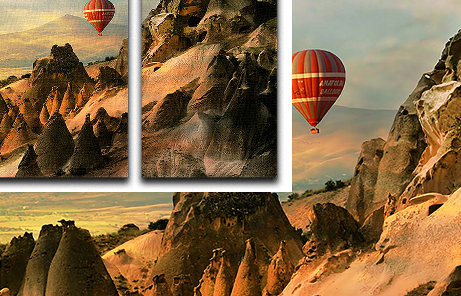 Cappadocia 3 Split Panel Canvas Print - 1x - 1