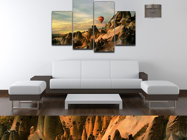 Cappadocia 4 Split Panel Canvas - Canvas Art Rocks - 3