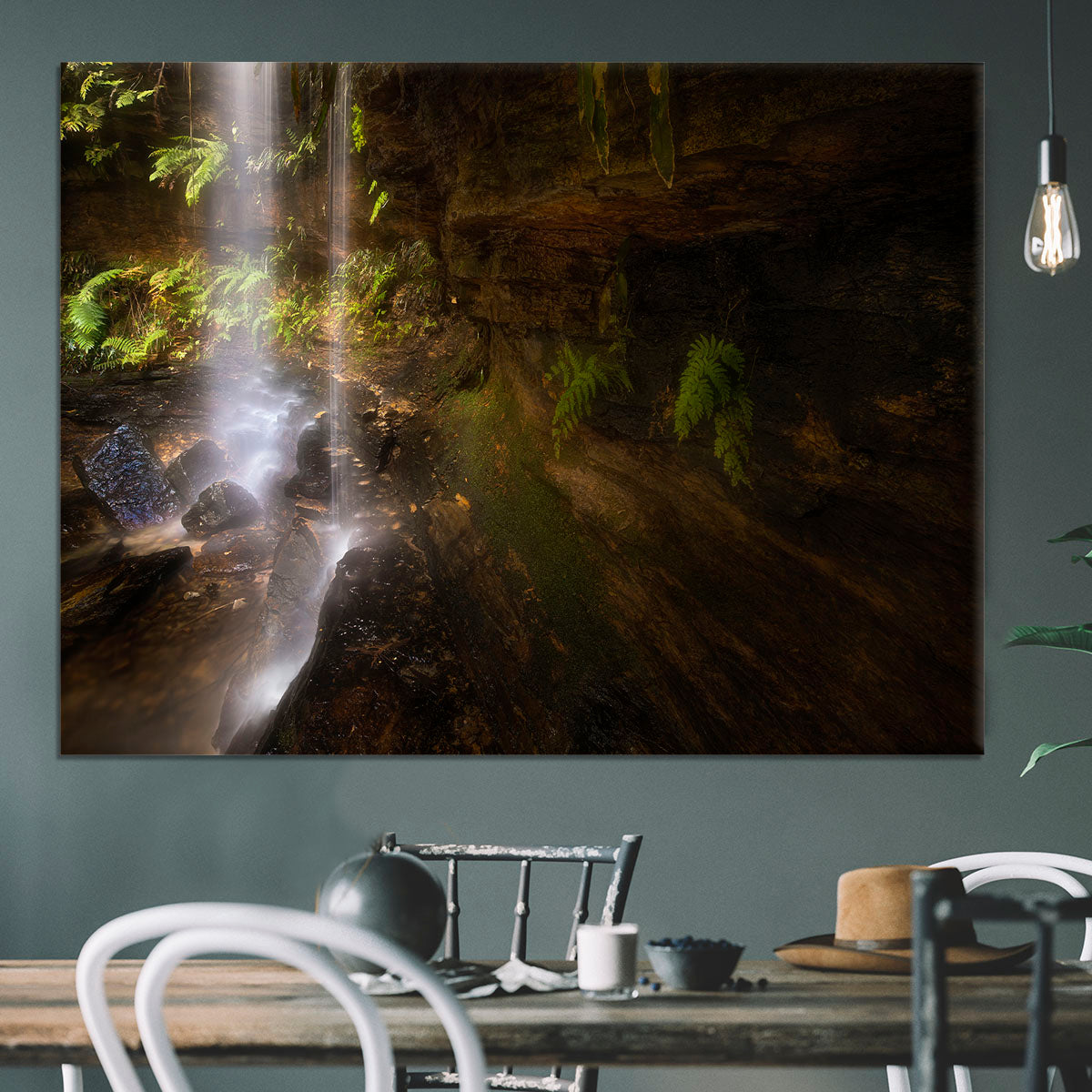 Hidden Waterfalls 2 Canvas Print or Poster - Canvas Art Rocks - 3