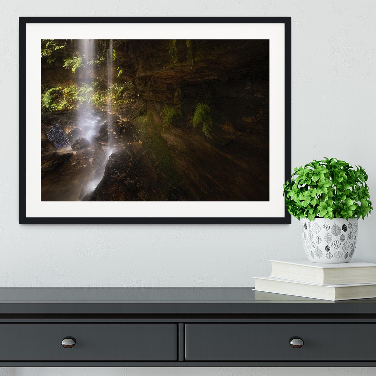 Hidden Waterfalls 2 Framed Print - Canvas Art Rocks - 1